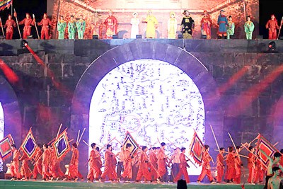 A colorful ceremony marked the recognition of the Ho Dynasty Citadel in Thanh Hoa Province by UNESCO as a World Cultural Heritage Site
